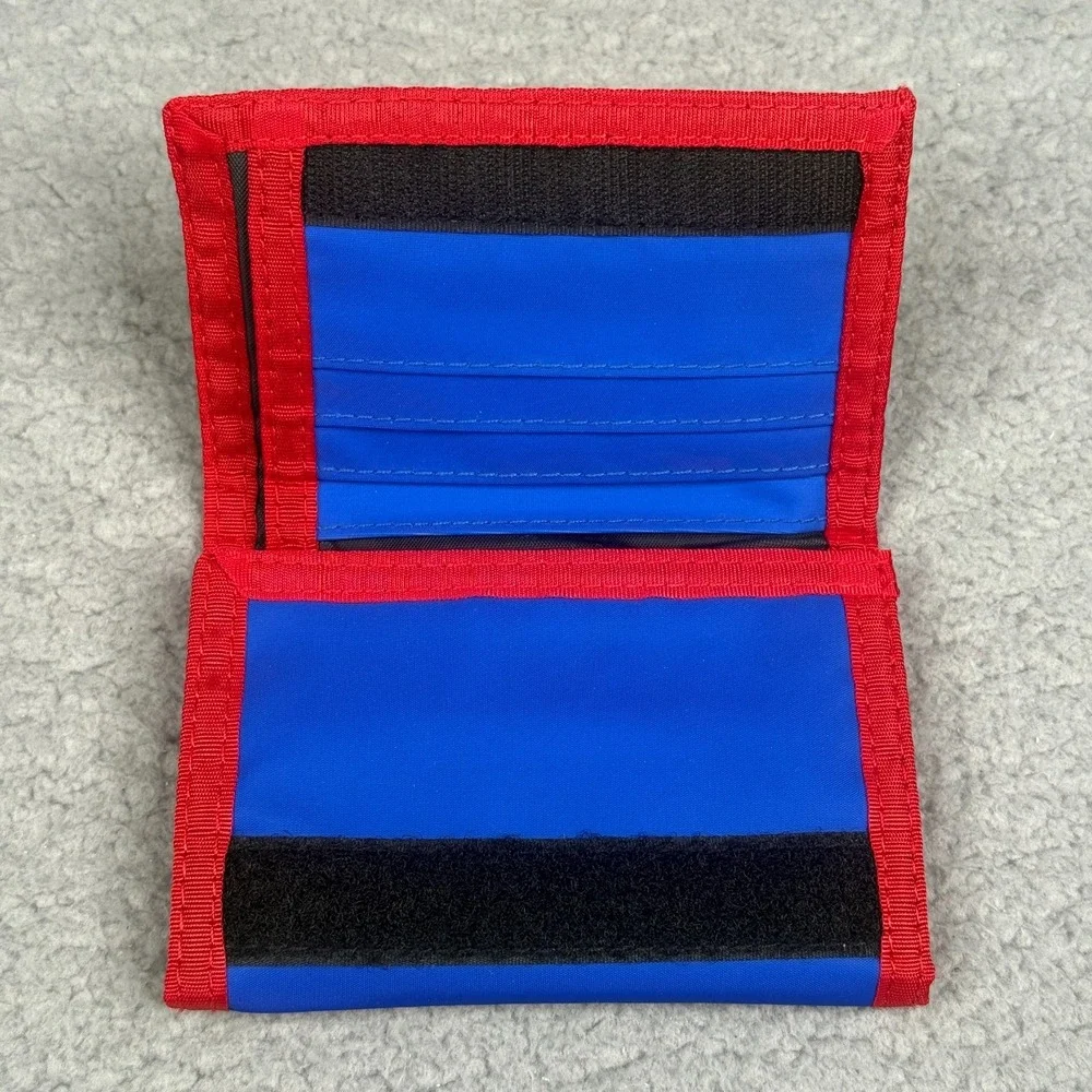 New York Giants Trifold Wallet NFL Blue Red Nylon Game Day JF Sports Vintage
